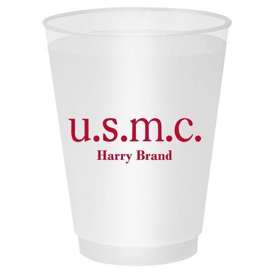 Big Word U.S.M.C. Shatterproof Cups